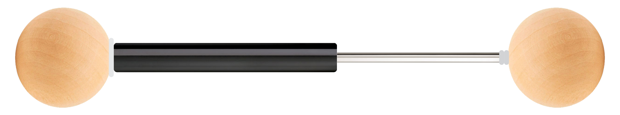 IsoTone Basic with two wooden handles, black resistance body and steel shaft